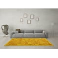 thumbnail image 3 of Ahgly Company Indoor Round Abstract Yellow Contemporary Area Rugs, 4' Round, 3 of 4