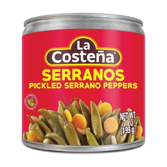 Pack of 12, La Costena Pickled Serrano Peppers, 7 oz​