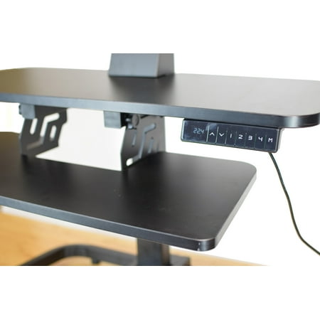 Electric Standing Desk Converter W Dual Monitor Universal Vesa