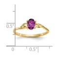 thumbnail image 2 of 14K Yellow Gold Ring Band with Stones (06) June Garnet (Rhodolite) Oval Red, Size 7, 2 of 2