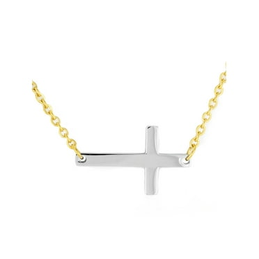 Stainless Steel Layered Cross Necklace - 18 32