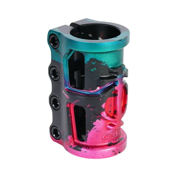 Oath Cage V2 Alloy 4 Bolt Scooter Triple Anodised Green, Pink & Black, Aluminum, For Pro Scooters - Walmart.com
