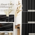 thumbnail image 4 of Cortinas Nanspring de lino negro, 213 cm de largo, 2 paneles, dormitorio, 4 of 8