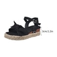 thumbnail image 4 of Juebong Sandals clearance Open Toe Buckle Ankle Strap Espadrilles Flatform Wedge Casual Sandal, 4 of 5