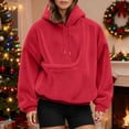 thumbnail image 5 of CFXNMZGR Pet Pouch Hoodie for Women Dog Sling Carrier Sweatshirt Work Daily Cozy Fleece Pullover With Kangaroo Pocket Cat Carrier Purse (Red,S), 5 of 7