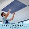 thumbnail image 6 of Vintage Navy Blue Fluorescent Light Covers, Farmhouse Retro Dark Solid Color Linen Texture Magnetic Light Covers for Ceiling Lights, Fluorescent Ceiling Shade for Classroom Office 4x2Ft x 3PCS, 6 of 8