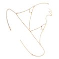 thumbnail image 4 of Clásico Crystal Rhinestone Bi Cadena Arnés Collar Crossover Body Zulema Cadena del cuerpo del sujetador, 4 of 7