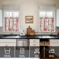 thumbnail image 3 of 3 PCS Farmhouse Kitchen Curtains Set - Cute Pig Print Tier & Valance, Watercolor Animal Cartoon Design, Semi-Sheer Rod Pocket Window Panels (54x18 + 2x27.5x24 Inch), 3 of 4