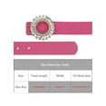 thumbnail image 4 of INSPIRE CHIC Women's Faux Leather Belt Fashion Ladies Belt with Rhinestone Buckle for Jeans Pants 103x2.8cm/40.6x1.1" Rose Red, 4 of 6
