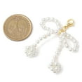 thumbnail image 3 of DanLingJewelry 5Pcs Cute Beaded Bow Keychain Charms White Pearl Bow Bag Charms Delicate Bowknot Charm Pendants Decorations for DIY Shoe Keychain Bag Decor, 3 of 4