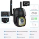 thumbnail image 3 of Camara De Seguridad Vigilancia Vista 360° Exterior y interior Seguimiento Automático Detección Humana Audio Bidireccional Tarjeta de memoria SD 64 GB incluida Halimomo Color Negro, 3 of 8