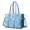 Blue Dog Paw-1, variant on Teacher Tote Bag,Blue Dog Paw Footprint Teacher Utility Tote Bag,Large Work Tote Bags for Women with Multiple Pockets,Top Zipper Closure,13.8x10.6x6.7 Inch