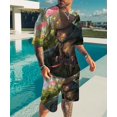 thumbnail image 3 of Nuevo conjunto de pantalones cortos deportivos informales con estampado digital 3D de la serie Animal Lion Eagle Wolf para hombre, 3 of 5