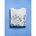 thumbnail image 3 of Artshine Blue And White Floral I Sweatshirt Women -Gabby Malpas Designs, Female x-Large, 3 of 4