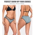 thumbnail image 2 of CF Modal Bikini Panties for Women Pack Soft Breathable Underwear String Bikini Low Rise Briefs Ladies Hipster Panty S-2XL (5E,M), 2 of 7