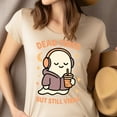 thumbnail image 4 of Dead Tired But Still Vibin’ Shirt | Funny Ghost Graphic Tee | Unisex Casual T-Shirt, Navy, Size 2XL, 4 of 6