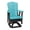 Black, Aruba Blue, variant on DutchCrafters Slat Fan Back Poly Adirondack Swivel Glider Outdoor Patio Chair