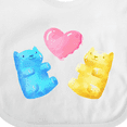 thumbnail image 4 of Inktastic Cute Gummy Bears and Heart Boys or Girls Baby Bib, 4 of 4