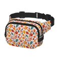 thumbnail image 2 of Fotbe Colorful Maple Leaves Cangurera Cuadrada con Estampado de Doble Capa, Bolsa de Cintura Ajustable Mini para Hombres y Mujeres, 2 of 9