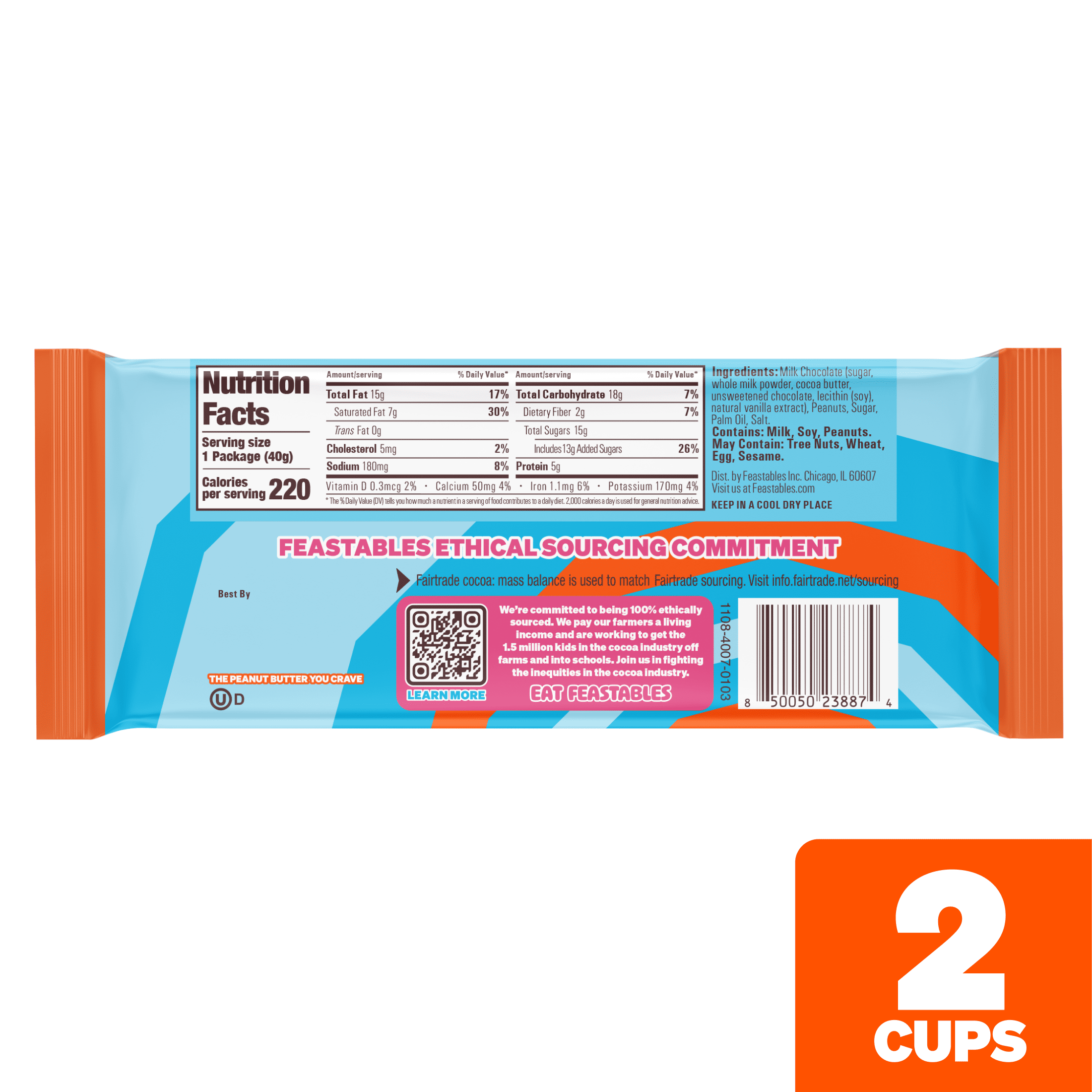 Feastables MrBeast Peanut Butter Cup, 2 Count