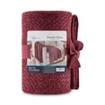 thumbnail image 4 of Mainstays Chenille Oversized Couch Throw Blanket, Black Crimson, 50 x 72 in, 4 of 6