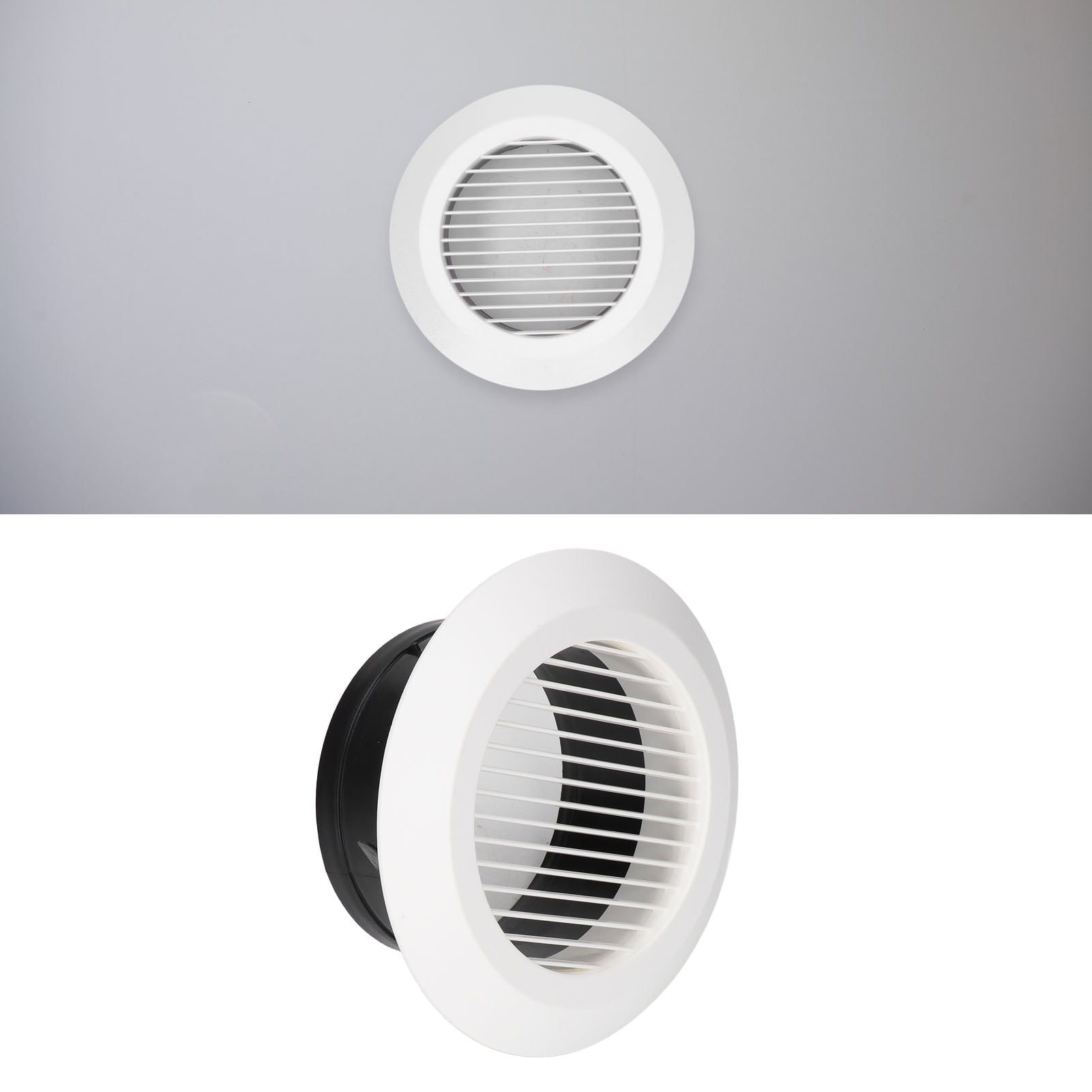 Tyenaza Grille De Ventilation Grille Aeration, Diffuseur De Plafond Rond, Couvercle De Ventilation Diffuseur De Plafond Couvercle De Grille D'Evacuation Air 4 Tailles Blanc (75 Mm