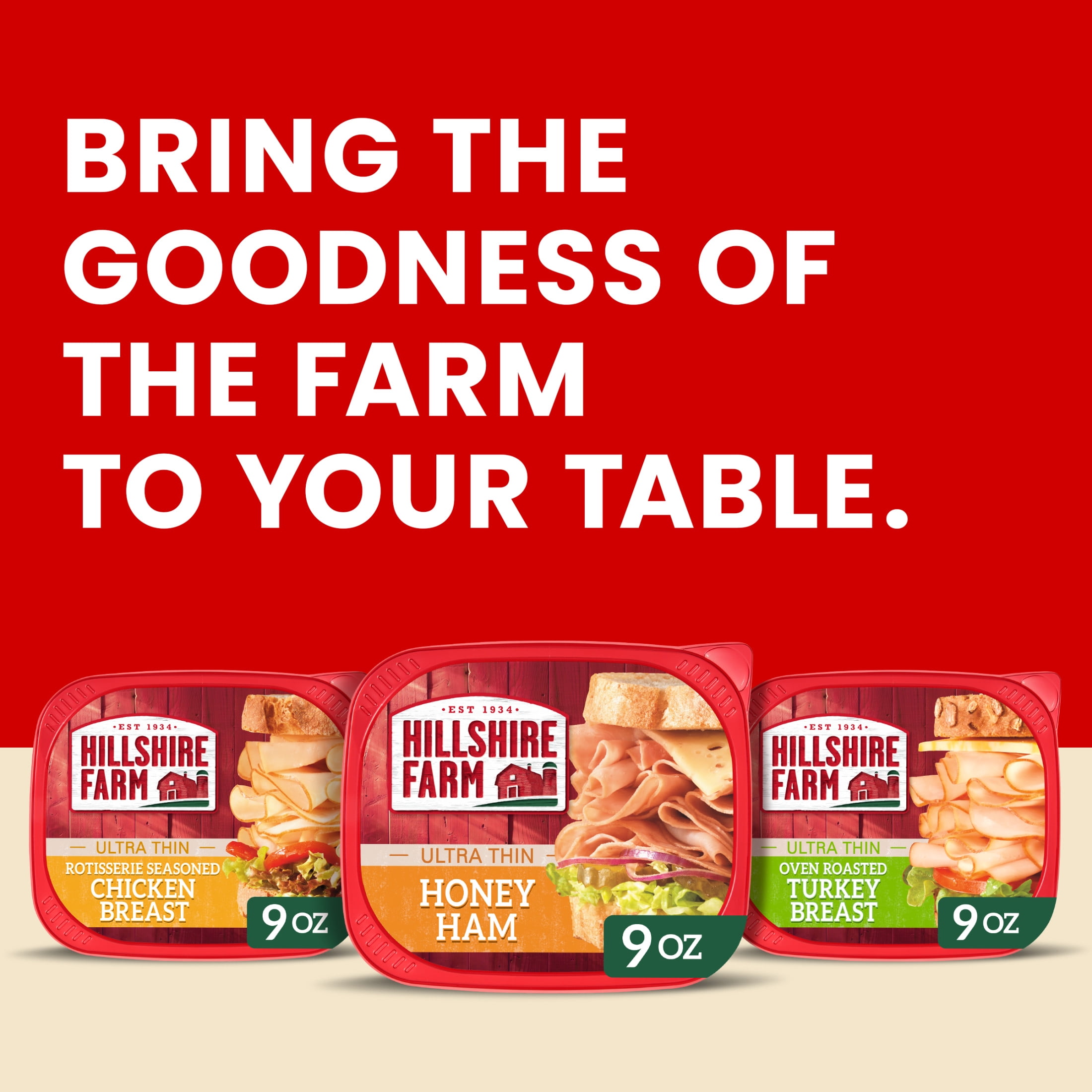 Hillshire Farm Ultra Thin Honey Ham Lunchmeat, 9 oz Plastic Tub, Refrigerated