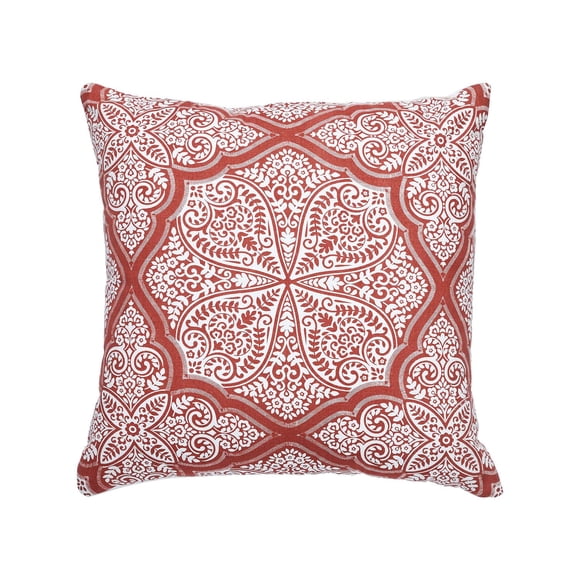 Indigo Ink – Almohada decorativa para sofá o cama, medallón bohemio para decoración del hogar, almohada de 20.0 x 20.0 in (colección Panther Ginger Spice)