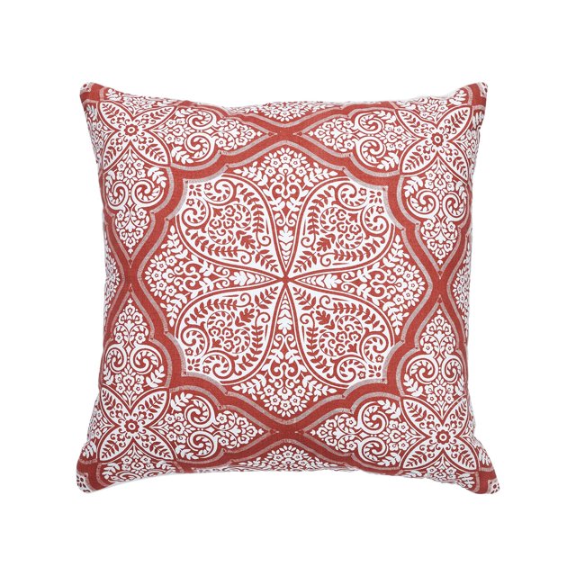 Indigo Ink – Almohada decorativa para sofá o cama, medallón bohemio para decoración del hogar, almohada de 20.0 x 20.0 in (colección Panther Ginger Spice)