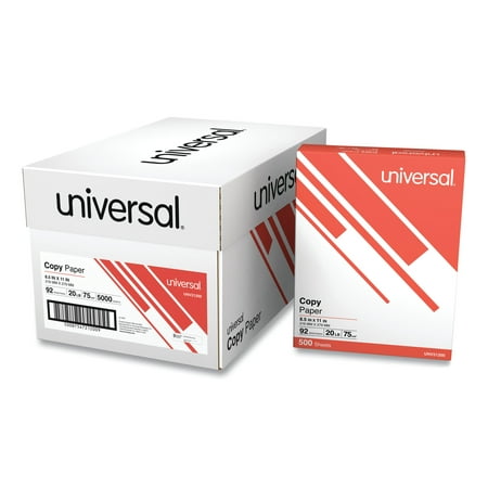 UPC 087547212004 product image for Universal Copy Paper  92 Brightness  20lb  8-1/2 x 11  White  5000 Sheets/Carton | upcitemdb.com