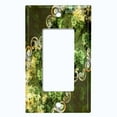 thumbnail image 5 of Metal Light Switch Plate Cover Elegant Green Floral Frame Damask DAM072, 5 of 13