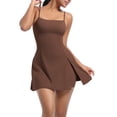 thumbnail image 4 of Bnwani Tennis Dresses for Women,Dresses for Women,Built-in Bra,Quick Drying,Breathable,Casual,Brown,XL, 4 of 6