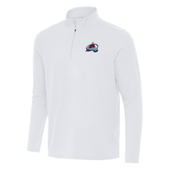 Men's Antigua White Colorado Avalanche Intent Quarter-Zip Top