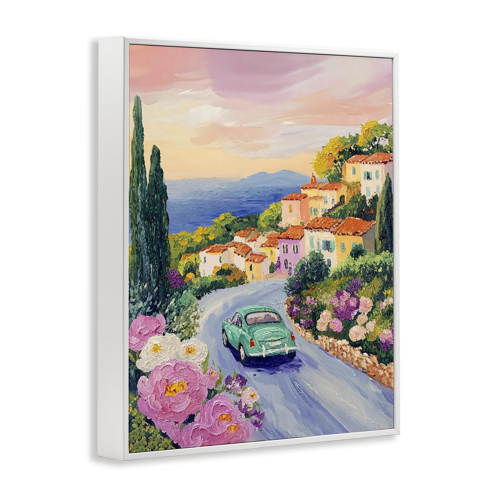 Stupell Industries Driving Along The Coast White Framed Giclee Art, design by The Prints Vibe
