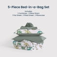 thumbnail image 5 of Sleep Zone Twin Kids Bedding Comforter Set, 5 Piece Boy Cool Durable Children Bed in a Bag, Dinosaur World, 5 of 8