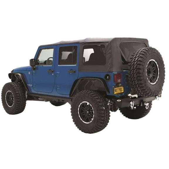 Smittybilt Replacement Soft Top with Tinted Windows and No Upper Doors (Black Diamond) - 9080235