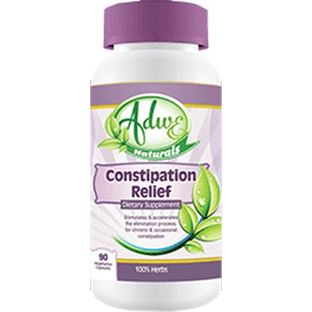 Leaf Relief - Adwe Kosher Occasional Constipation Relief with Aloe Vera, Senna Leaf, Buckthorn, Cascara Sagrada and Fennel - 90 Vegetarian Capsules