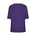 thumbnail image 5 of Womens T Shirts Summer Tops 2025 Solid Color V-Neck Short Sleeve Breathable Casual Basic Tees Tshirts Shirts for Women, 5 of 6