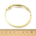 thumbnail image 5 of 3pcs 304 Stainless Steel Rhinestone Hinged Bangles for Women Oval Ion Plating(IP) Golden 3/8 inch(0.95cm) Inner Diameter: 2-1/8 inch(5.4cm), 5 of 5