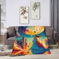 thumbnail image 6 of DouZhe Ultra-Soft Micro Fleece Lightweight Flannel Bed Blanket, Fantasy Nature Background Print Cozy Warm Throw Blankets, 50"x40", 6 of 7