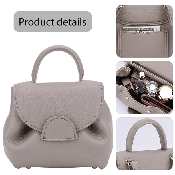 Bolso Bandolera Ygjytge Piggy Bag material PU gris Tamaño pequeño