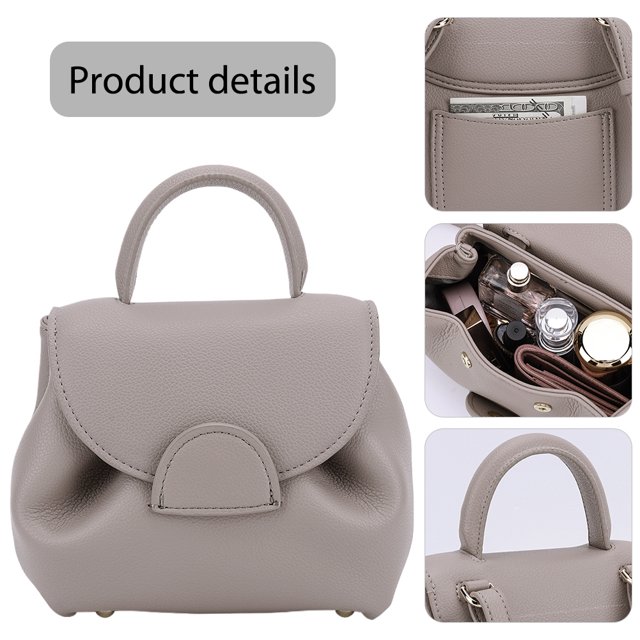 Bolso Bandolera Ygjytge Piggy Bag material PU gris Tamaño pequeño