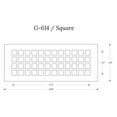 thumbnail image 6 of 4X12 Square Pattern Floor Vent Cover - White Aluminum - Metal Grille for Floors, Walls, and Ceilings. Features an Underside ; with Mounting Holes. Made in USA | G614-AWH, 6 of 8