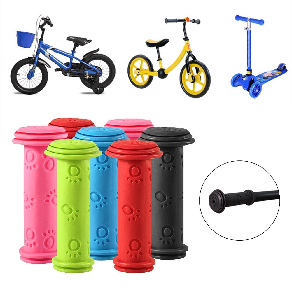 Poignées De Guidon En Caoutchouc Pour Vélos Enfants BTWIN 14" Et 16" - Diamètre Intérieur 18 Mm, Longueur 92 Mm