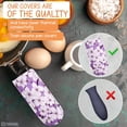 thumbnail image 4 of BaHomeck Pot Handle Holder Covers 4Pcs, Delicate Purple Cherry Blossoms Non Slip Heat-Resisting Pan Handle Covers For Home Kitchen Baking Cooking BBQ Cookwares,6×3In, 4 of 5
