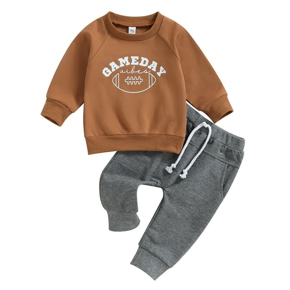 My First Game Day Baby Boy Football Outfit 6M 12M 18M 24M 3Y Newborn Toddler Sweatshirt and Pants Sets Cute Thankgiving Clothes