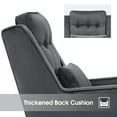 thumbnail image 5 of Mcombo Modern Accent Club Arm Chair, Velvet Upholstered with Metal Legs 4278 (Dark Grey), 5 of 9