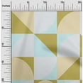 thumbnail image 2 of oneOone Tissu Polyester Spandex Vert Olive Motif Géométrique Carré avec Cercles Tissu pour Robe Tissu Imprimé au Mètre 56 Pouces de Large, 2 of 4