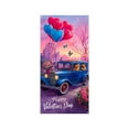 thumbnail image 2 of DAMAI Valentine's Day Door Banner 71 * 35inchs Happy Valentines Day Banner Romantic Pink Truck with Hearts and Flowers Backdrops for Wedding Valentines Day Decorations For Door, 2 of 6