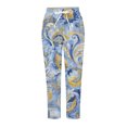 thumbnail image 5 of kaondbfi Women's Linen Printed Casual Pants Summer Lightweight Elastic Waist Beach Vacation Trousers with Pockets, 5 of 9